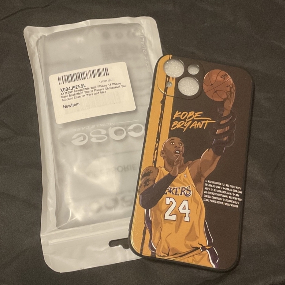 Basketball Legend Kobe Bryant iPhone 14 Case shockproof - Black and Yellow